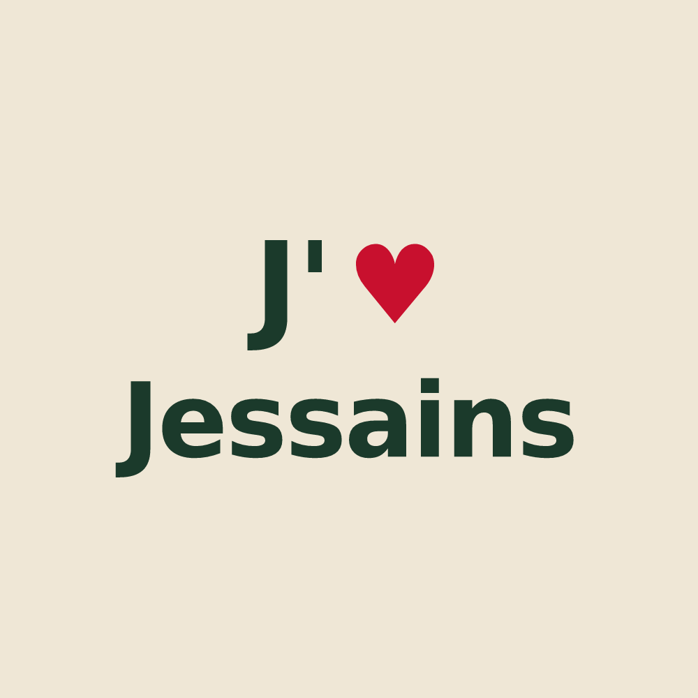 Tote bag personnalisé Jessains — design J'aime Jessains