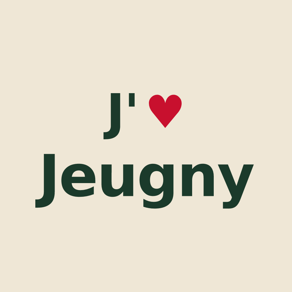 Tote bag personnalisé Jeugny — design J'aime Jeugny