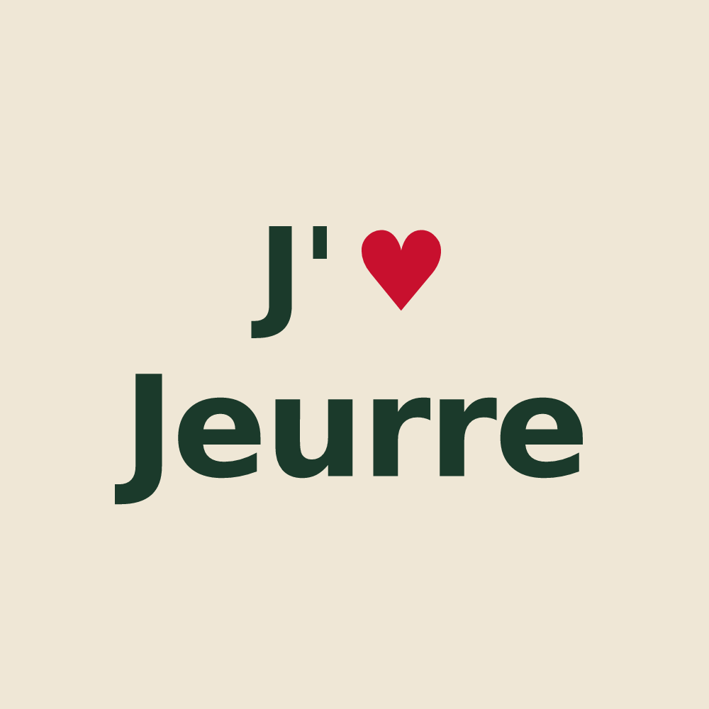 Tote bag personnalisé Jeurre — design J'aime Jeurre