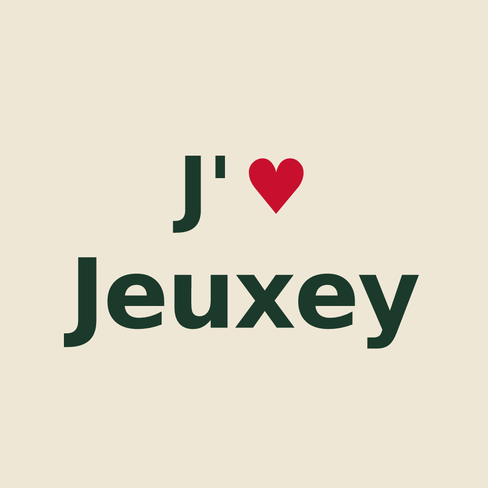 Tote bag personnalisé Jeuxey — design J'aime Jeuxey