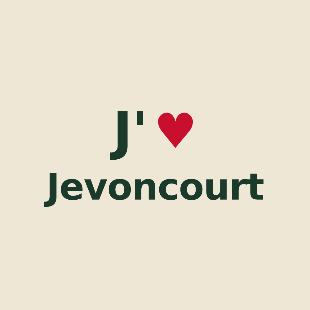 Tote bag personnalisé Jevoncourt — design J'aime Jevoncourt
