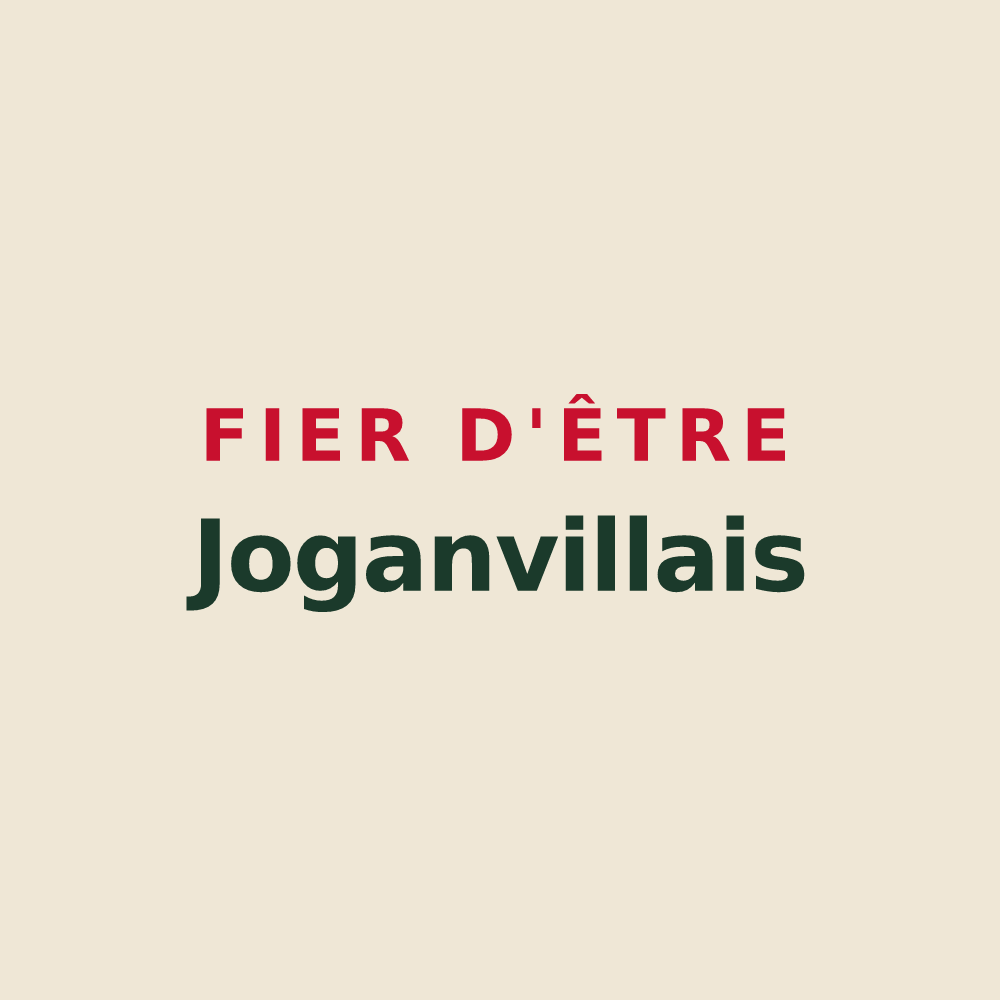 Tote bag « Fier d'être Joganvillais » — design pour Joganville
