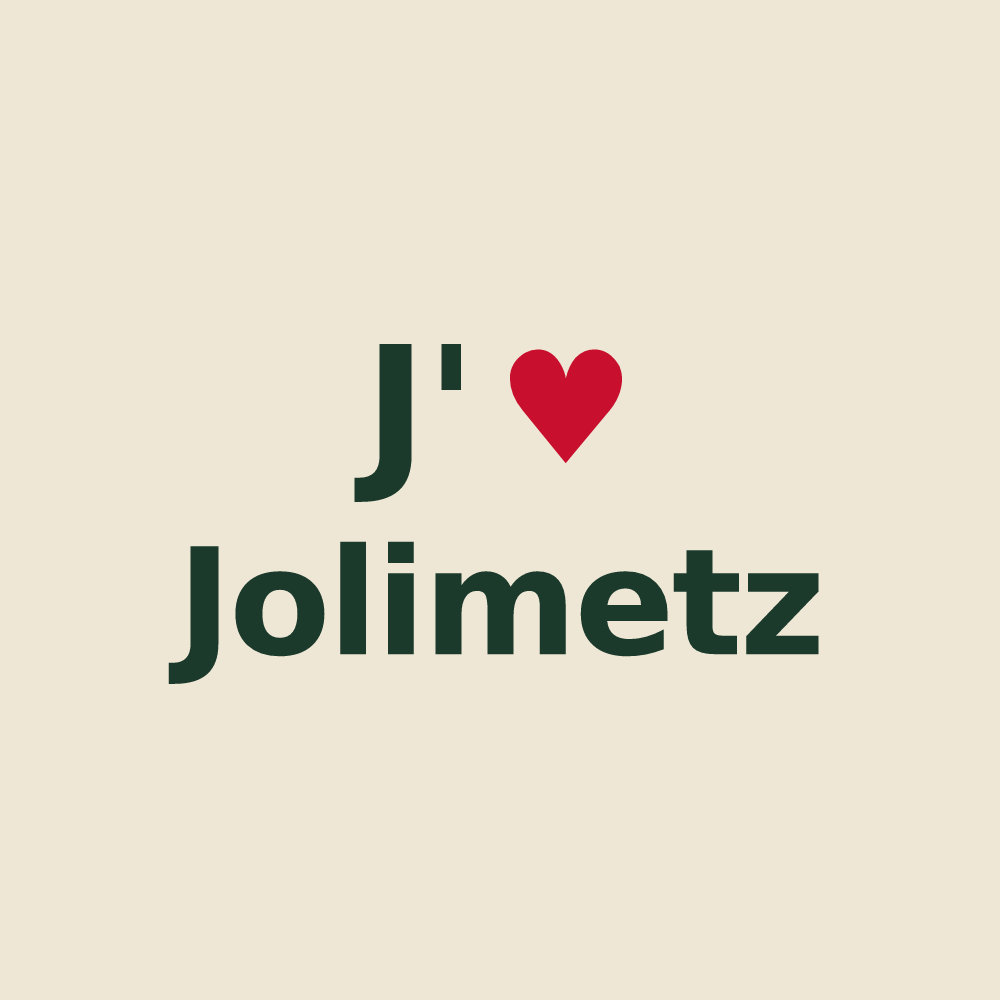 Tote bag personnalisé Jolimetz — design J'aime Jolimetz