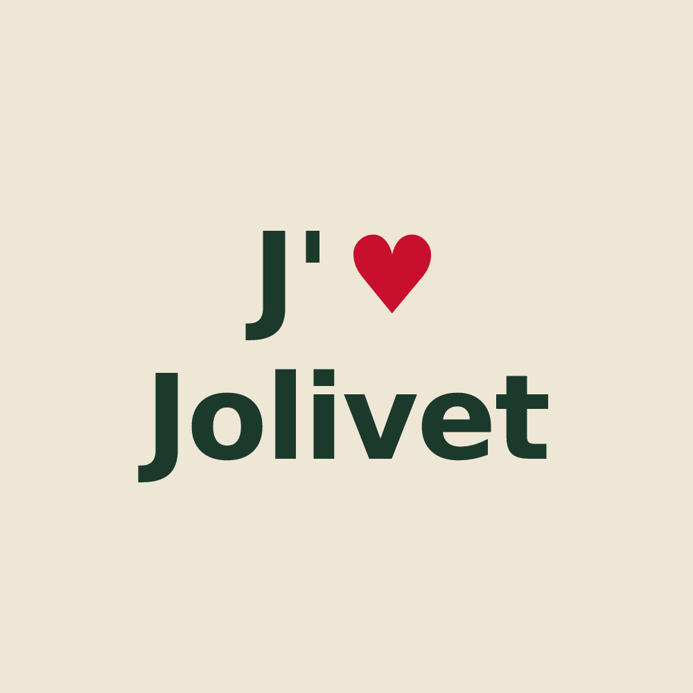Tote bag personnalisé Jolivet — design J'aime Jolivet