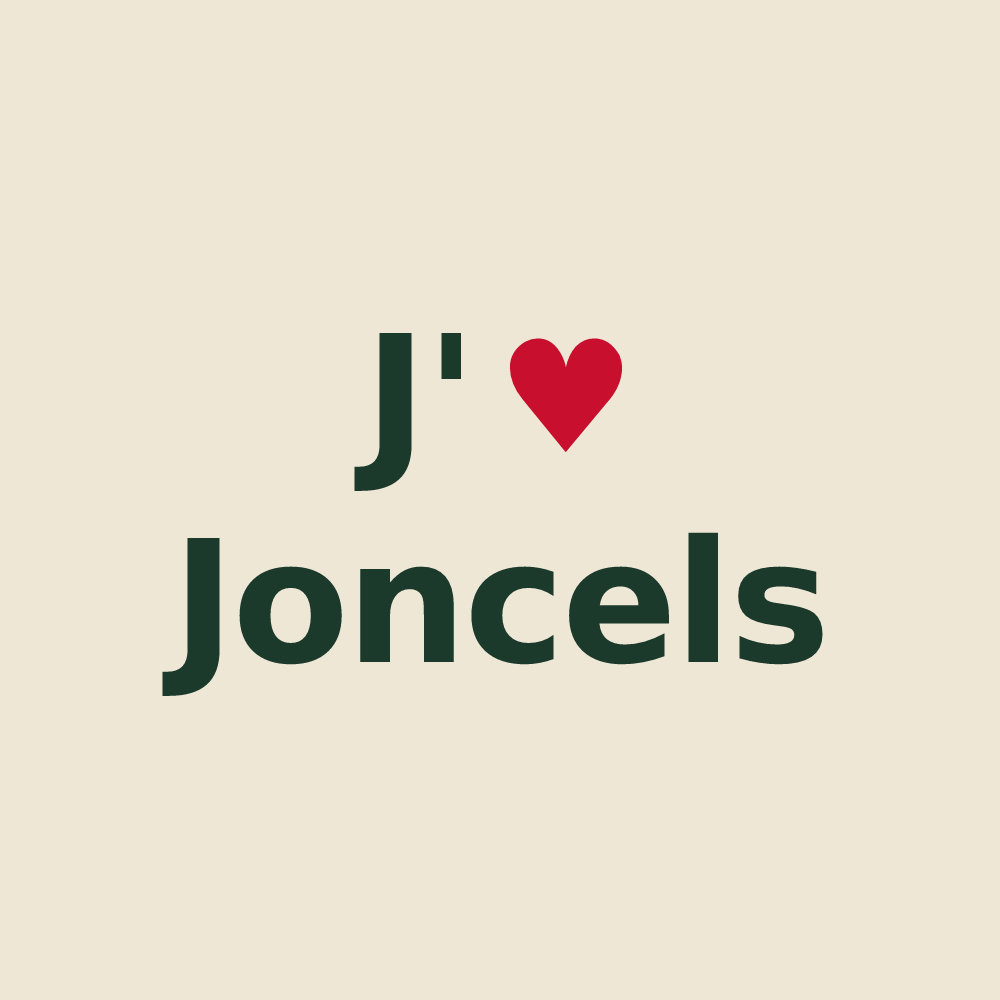 Tote bag personnalisé Joncels — design J'aime Joncels