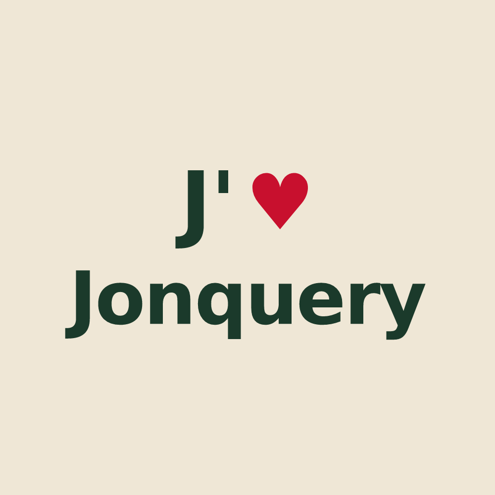 Tote bag personnalisé Jonquery — design J'aime Jonquery