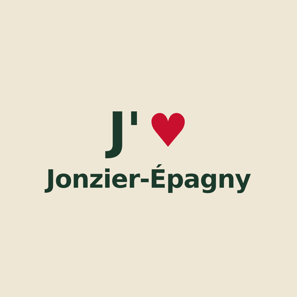 Tote bag personnalisé Jonzier-Épagny — design J'aime Jonzier-Épagny