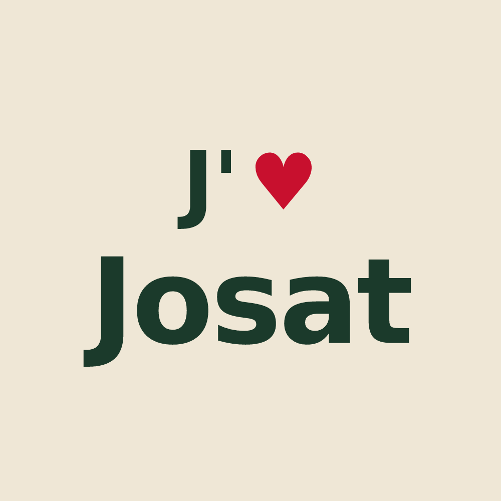 Tote bag personnalisé Josat — design J'aime Josat
