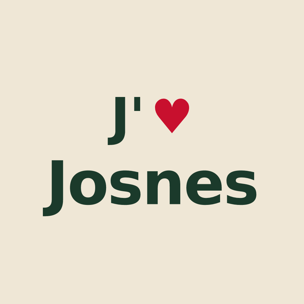 Tote bag personnalisé Josnes — design J'aime Josnes