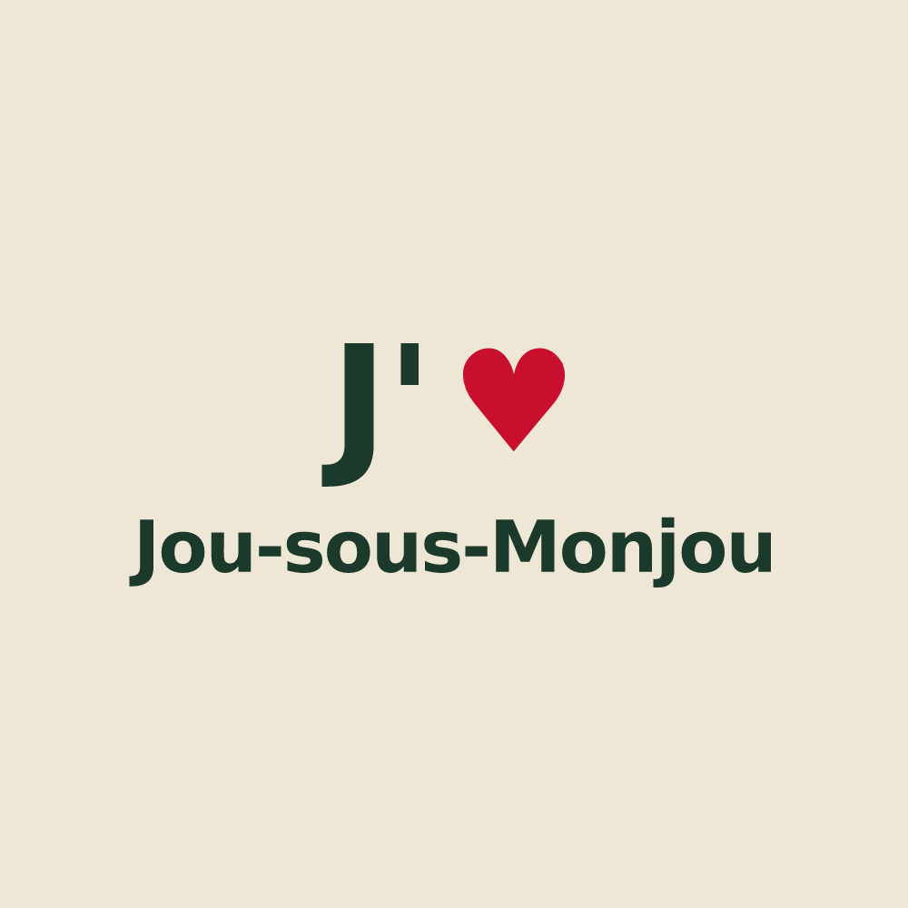 Tote bag personnalisé Jou-sous-Monjou — design J'aime Jou-sous-Monjou