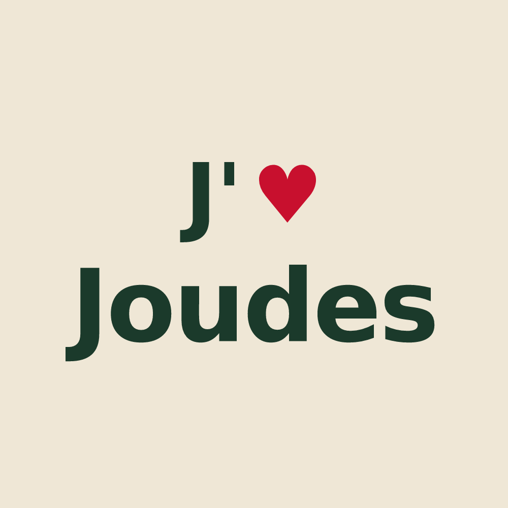 Tote bag personnalisé Joudes — design J'aime Joudes