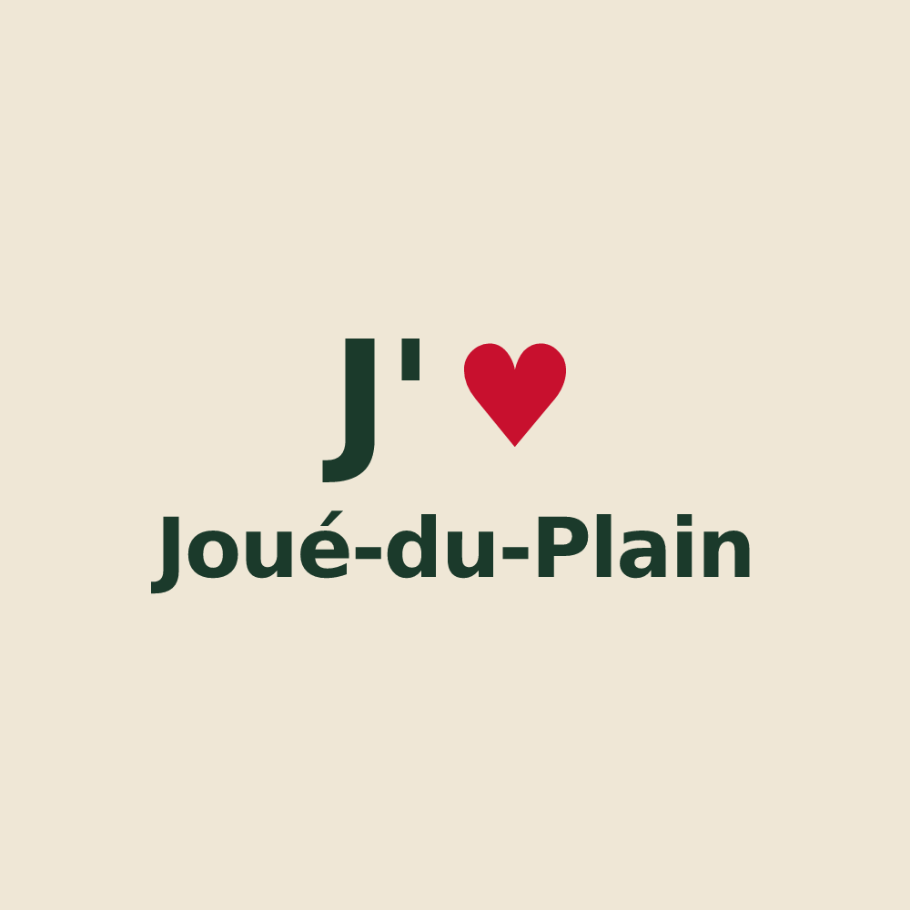 Tote bag personnalisé Joué-du-Plain — design J'aime Joué-du-Plain
