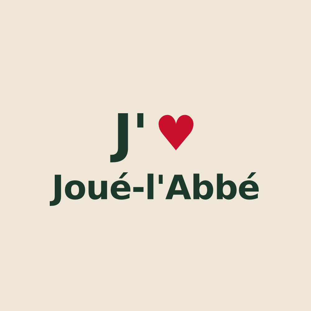 Tote bag personnalisé Joué-l'Abbé — design J'aime Joué-l'Abbé