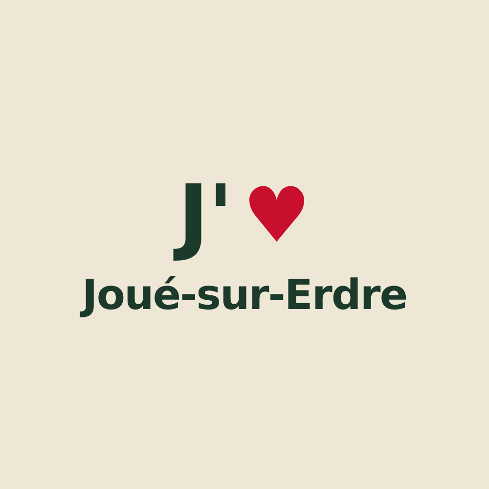 Tote bag personnalisé Joué-sur-Erdre — design J'aime Joué-sur-Erdre