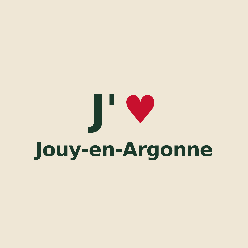 Tote bag personnalisé Jouy-en-Argonne — design J'aime Jouy-en-Argonne