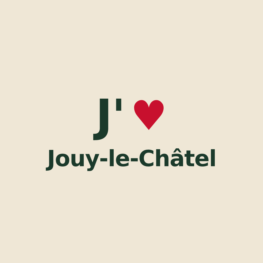 Tote bag personnalisé Jouy-le-Châtel — design J'aime Jouy-le-Châtel
