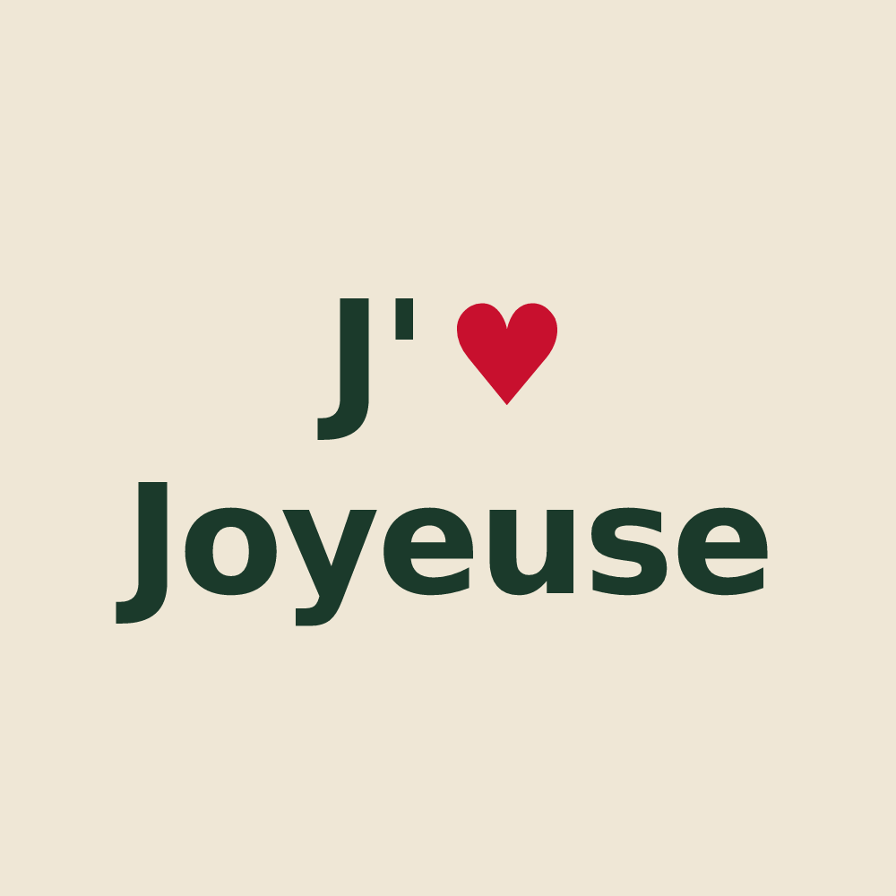 Tote bag personnalisé Joyeuse — design J'aime Joyeuse