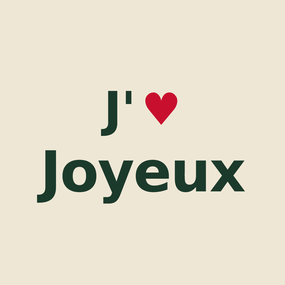 Tote bag personnalisé Joyeux — design J'aime Joyeux