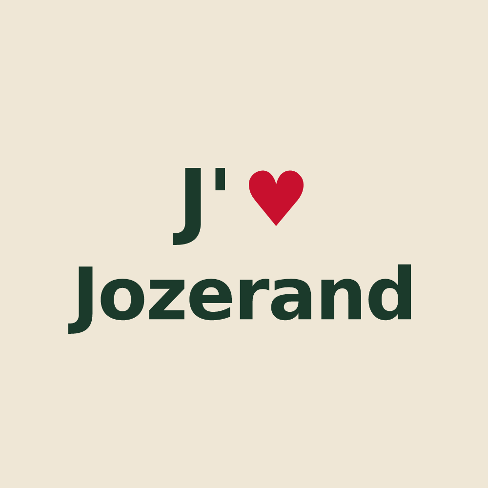 Tote bag personnalisé Jozerand — design J'aime Jozerand