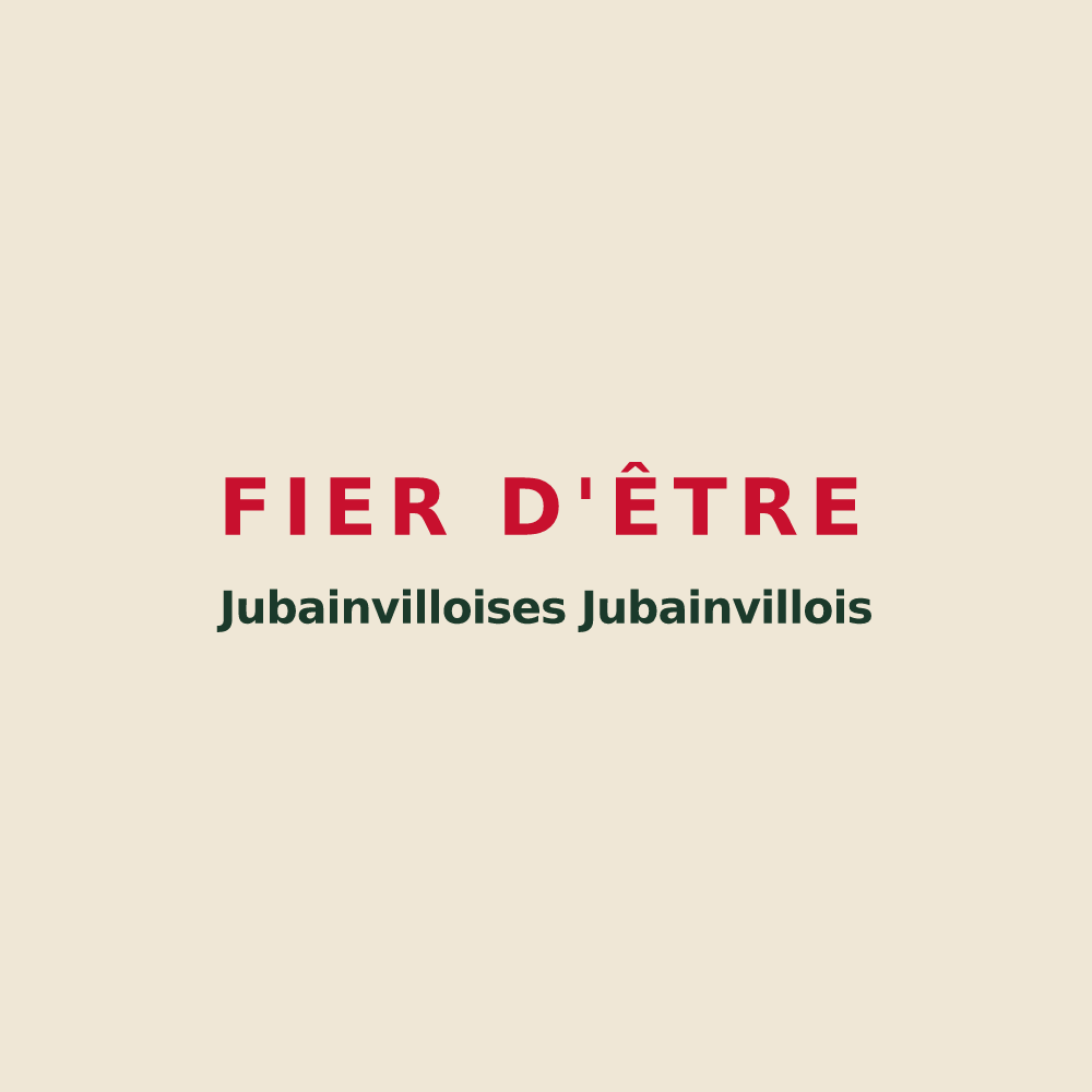 Tote bag « Fier d'être Jubainvilloises Jubainvillois » — design pour Jubainville
