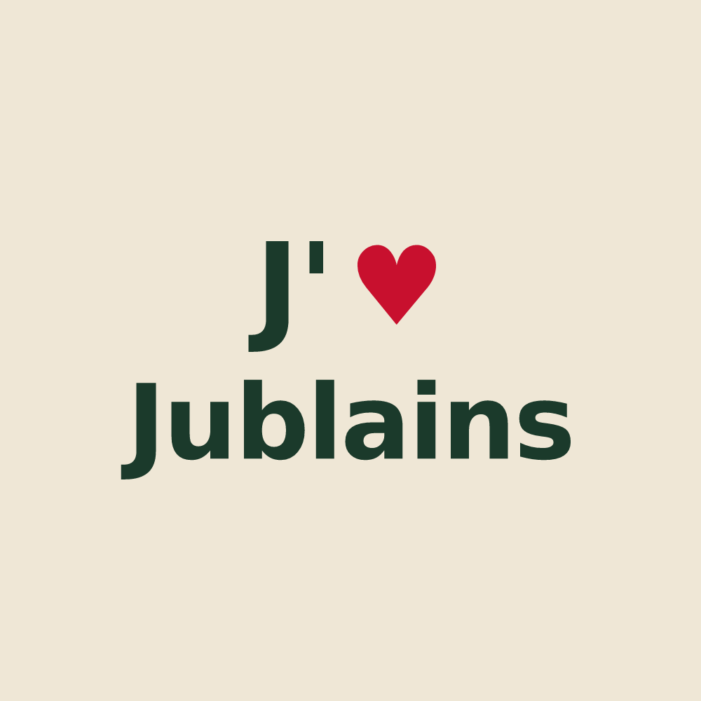 Tote bag personnalisé Jublains — design J'aime Jublains