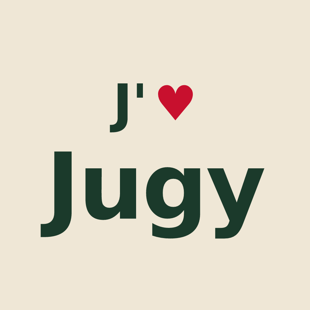 Tote bag personnalisé Jugy — design J'aime Jugy