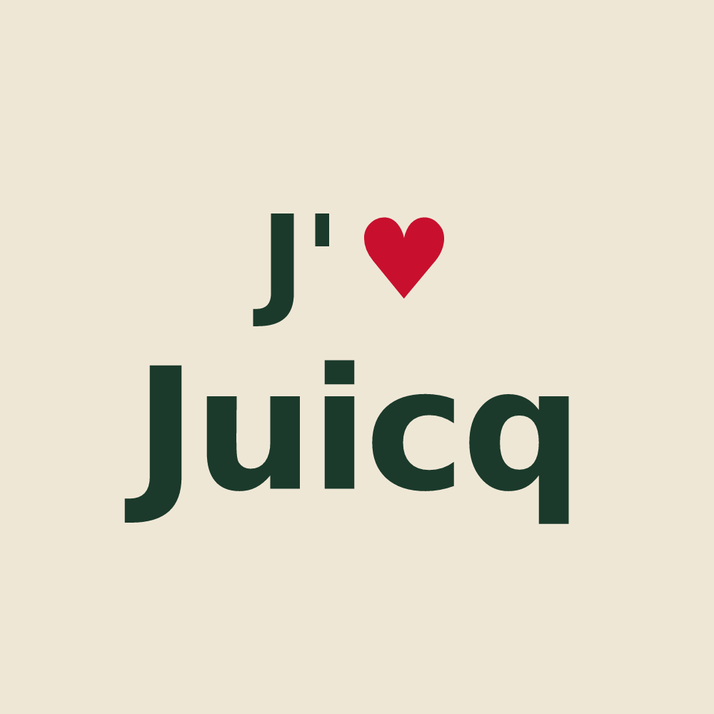 Tote bag personnalisé Juicq — design J'aime Juicq