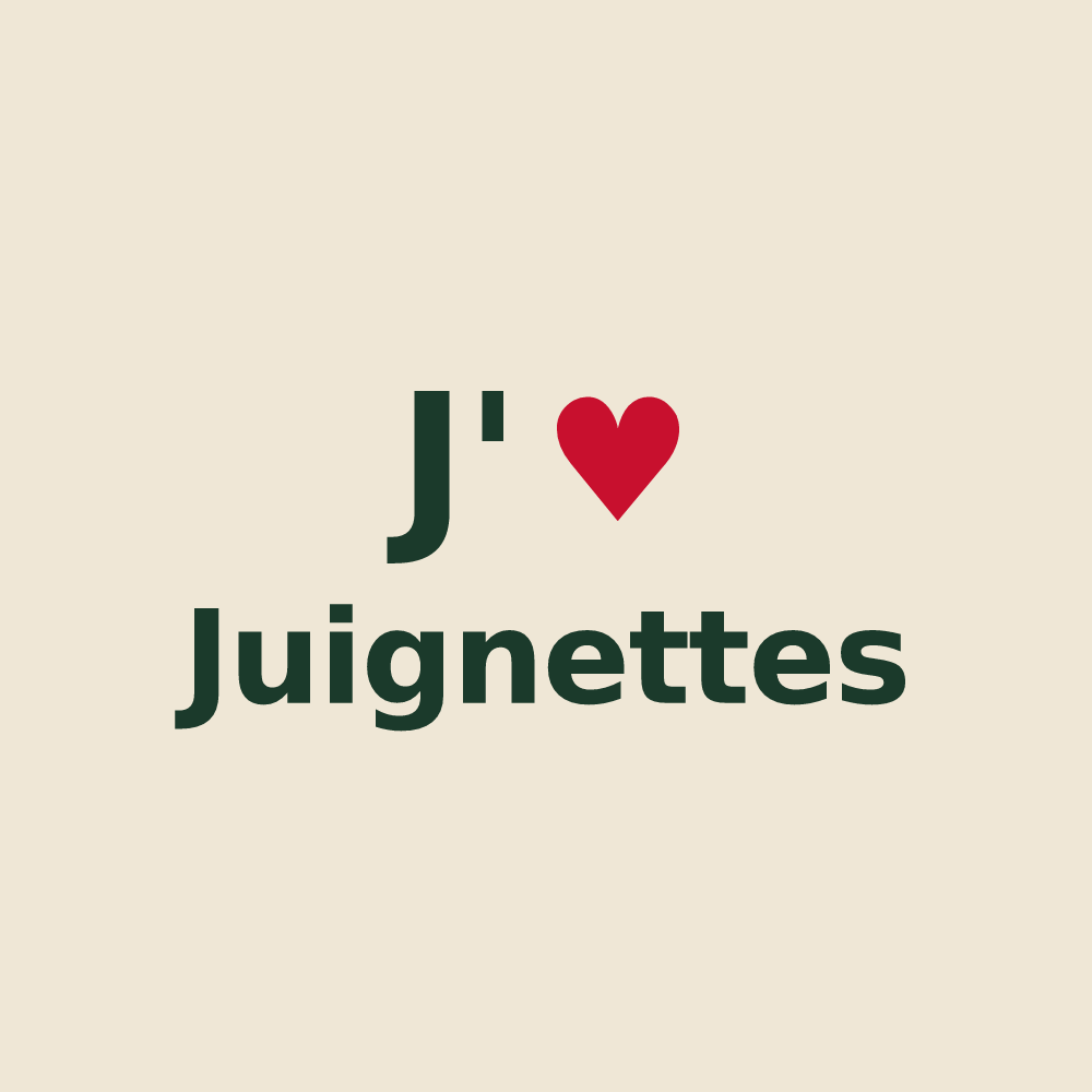 Tote bag personnalisé Juignettes — design J'aime Juignettes