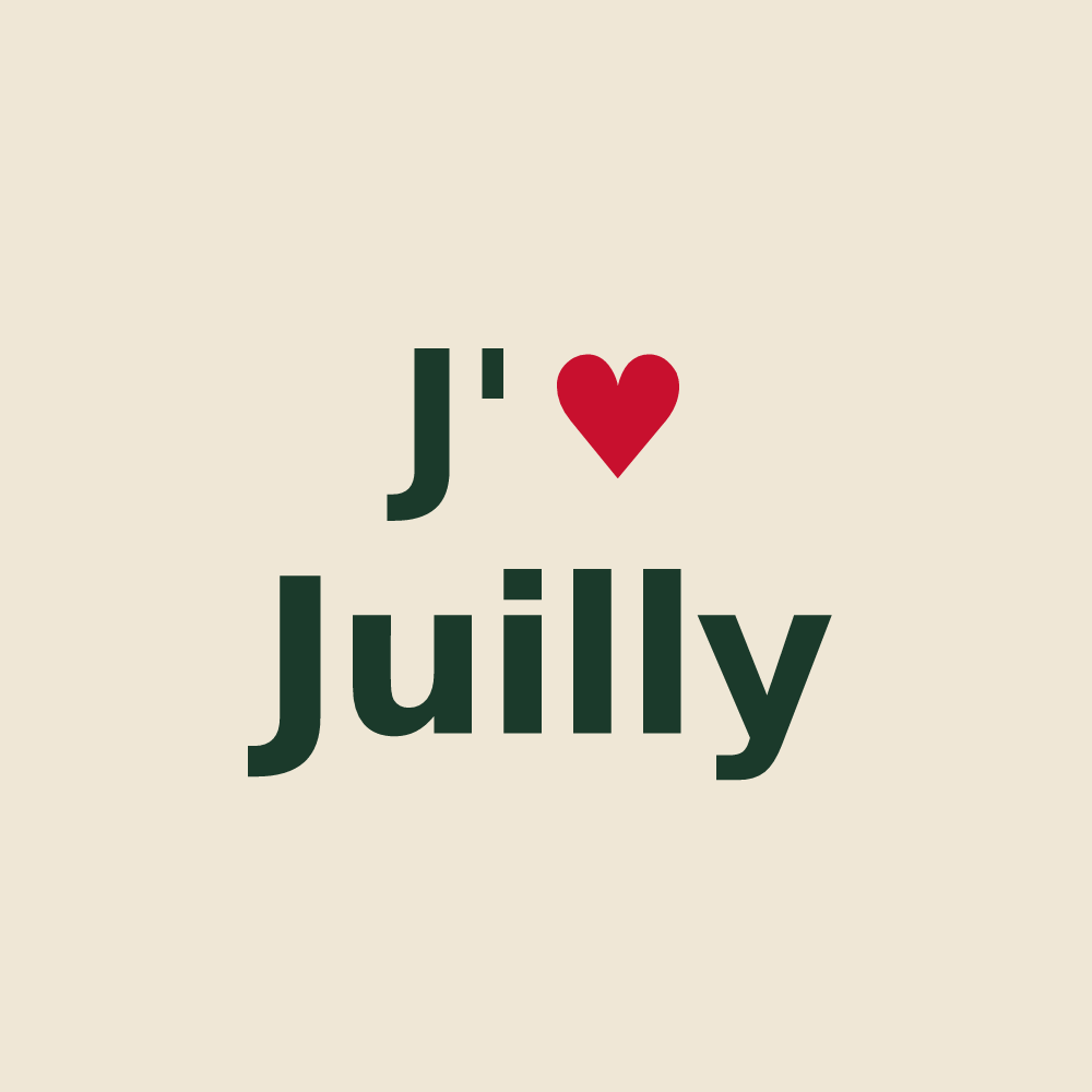 Tote bag personnalisé Juilly — design « J'aime Juilly » imprimé sur le tote bag