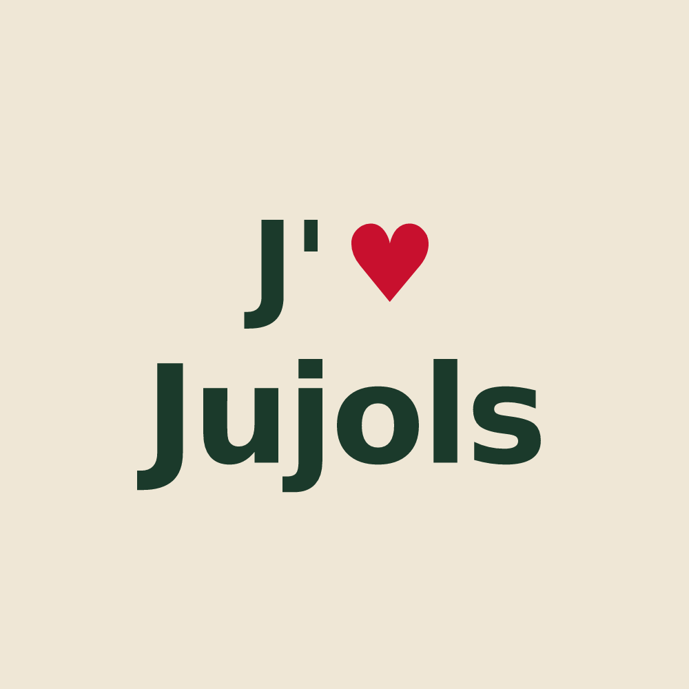 Tote bag personnalisé Jujols — design J'aime Jujols