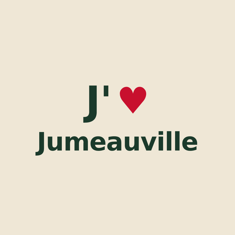 Tote bag personnalisé Jumeauville — design J'aime Jumeauville