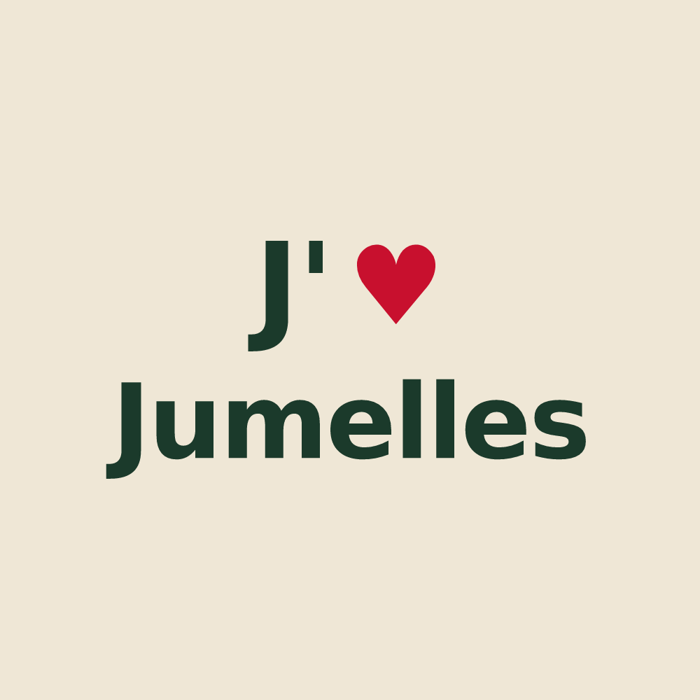 Tote bag personnalisé Jumelles — design J'aime Jumelles
