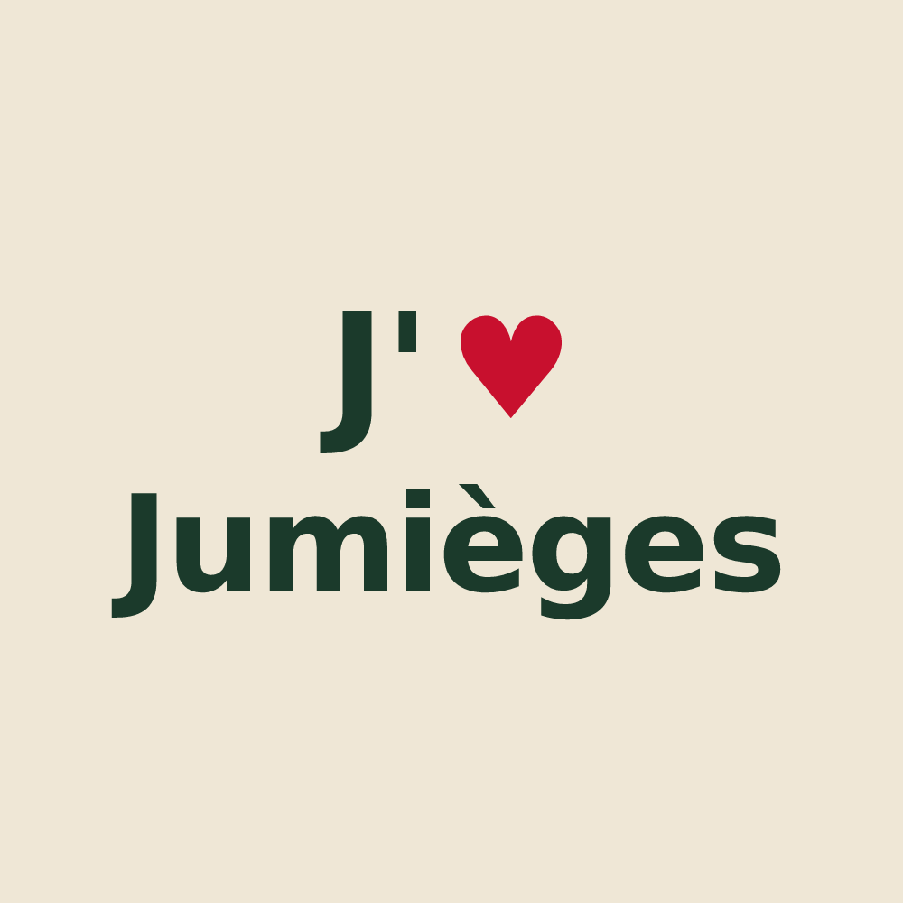 Tote bag personnalisé Jumièges — design J'aime Jumièges
