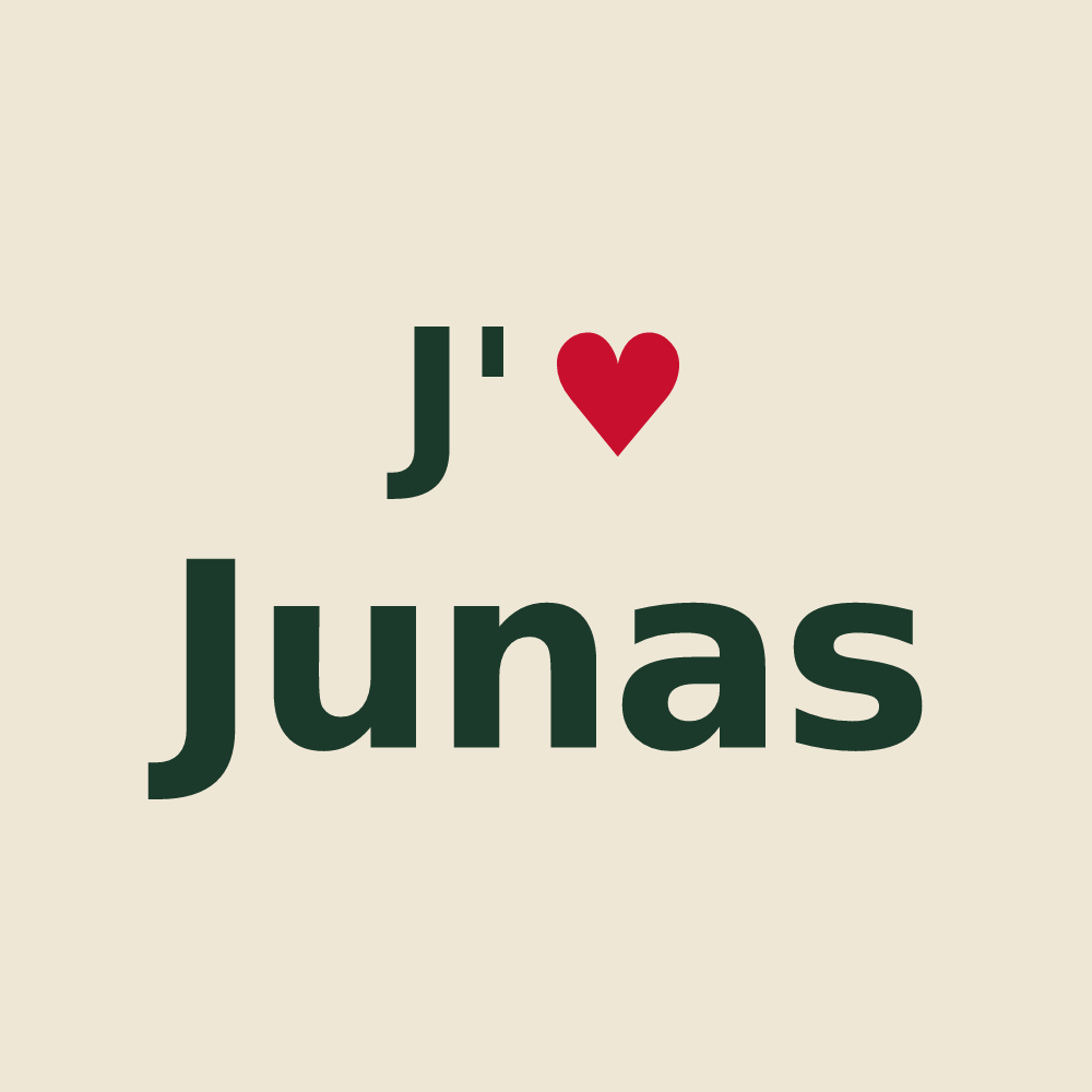 Tote bag personnalisé Junas — design J'aime Junas