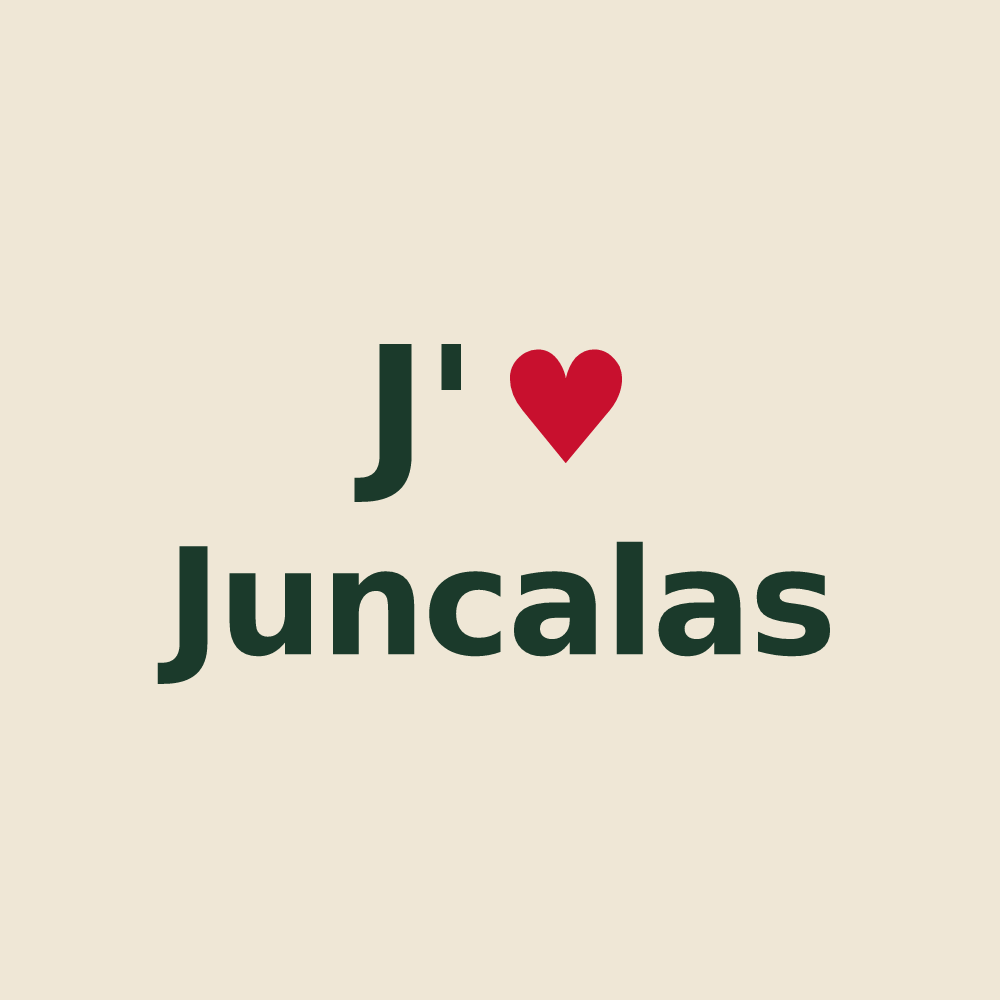 Tote bag personnalisé Juncalas — design J'aime Juncalas
