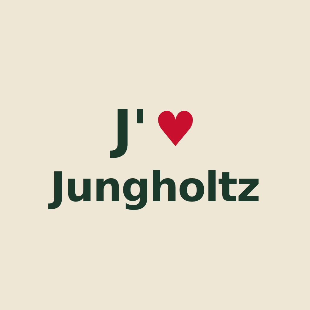 Tote bag personnalisé Jungholtz — design J'aime Jungholtz