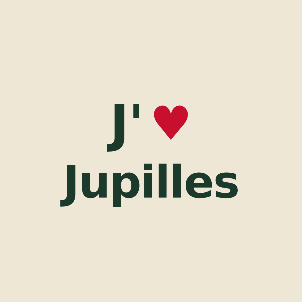 Tote bag personnalisé Jupilles — design J'aime Jupilles