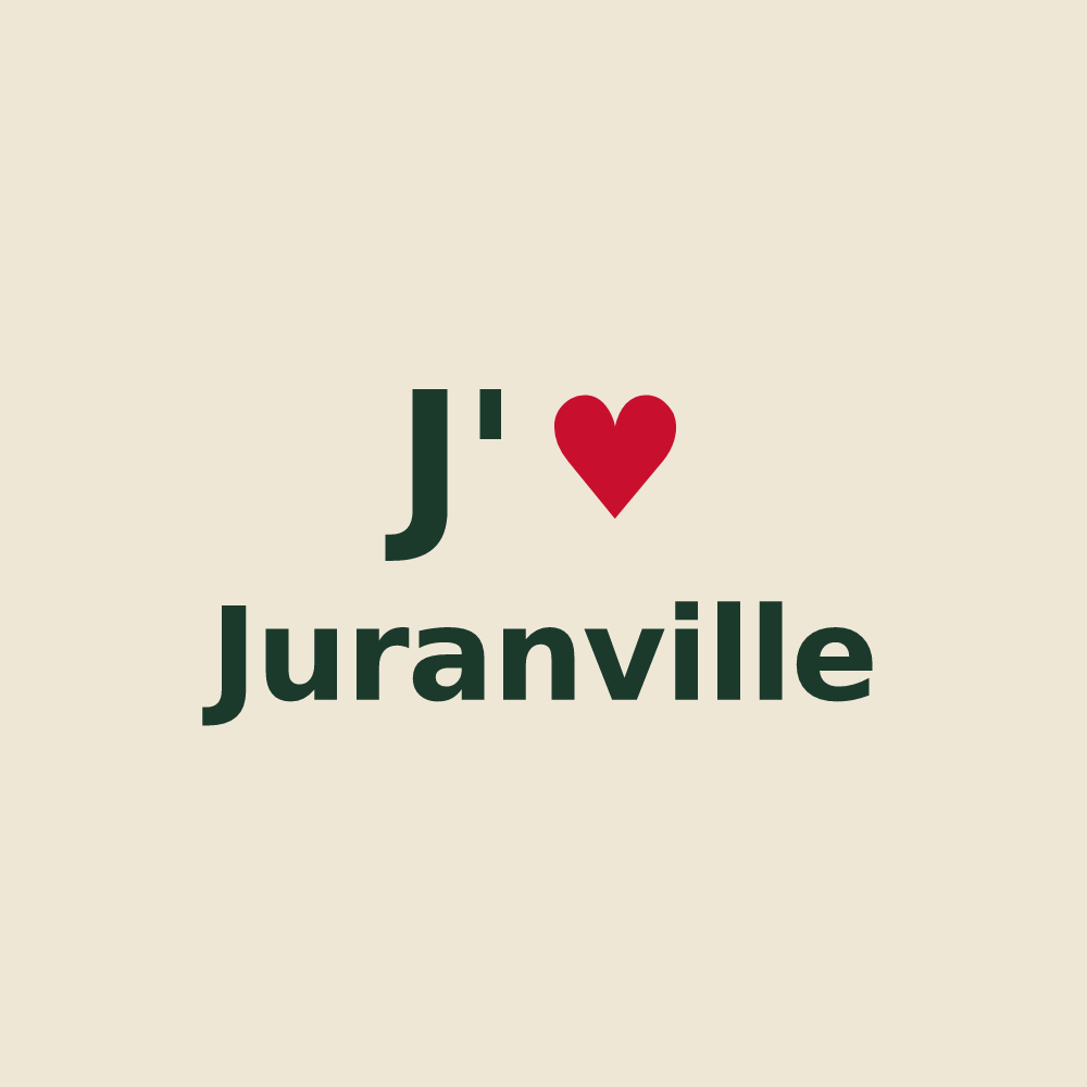 Tote bag personnalisé Juranville — design J'aime Juranville