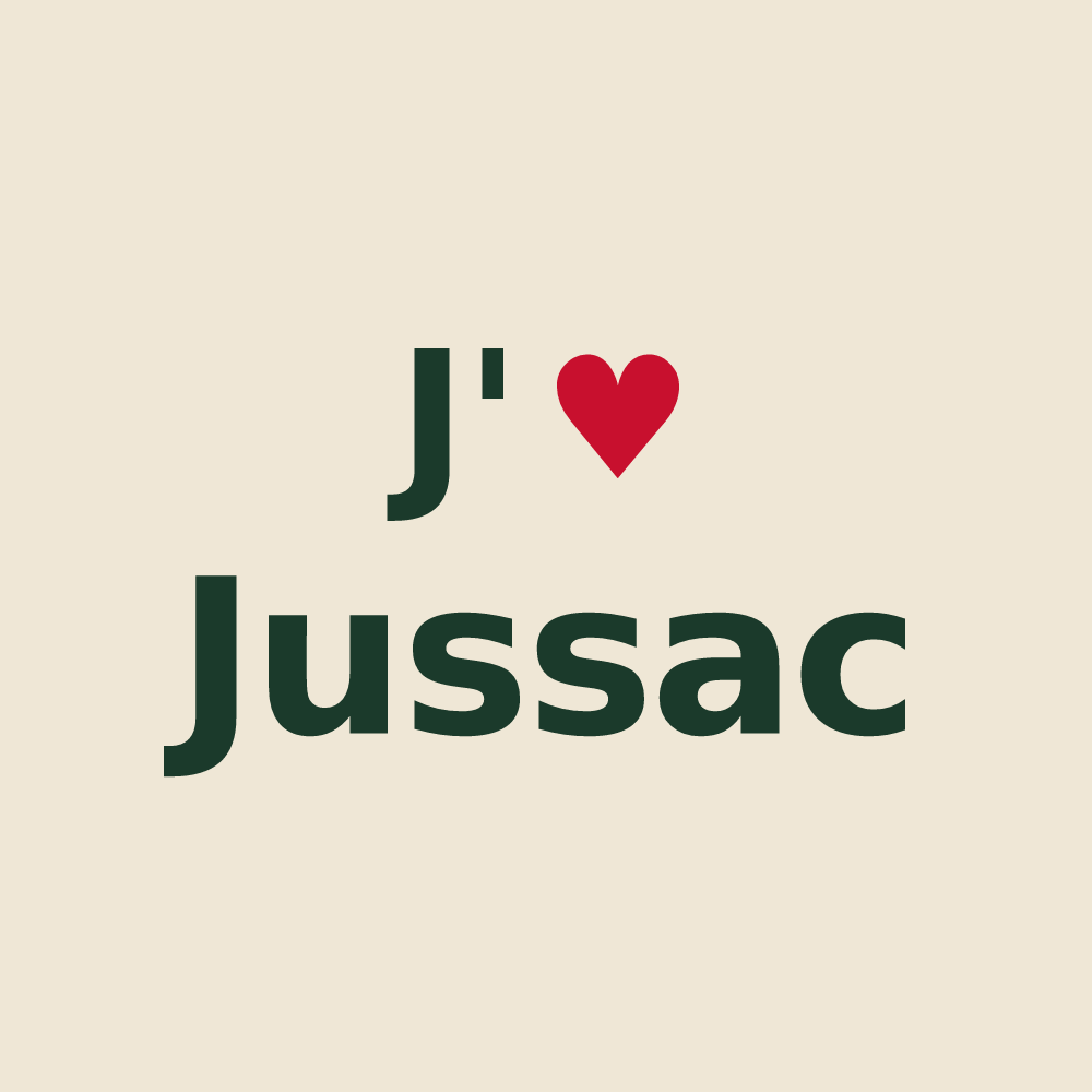 Tote bag personnalisé Jussac — design J'aime Jussac