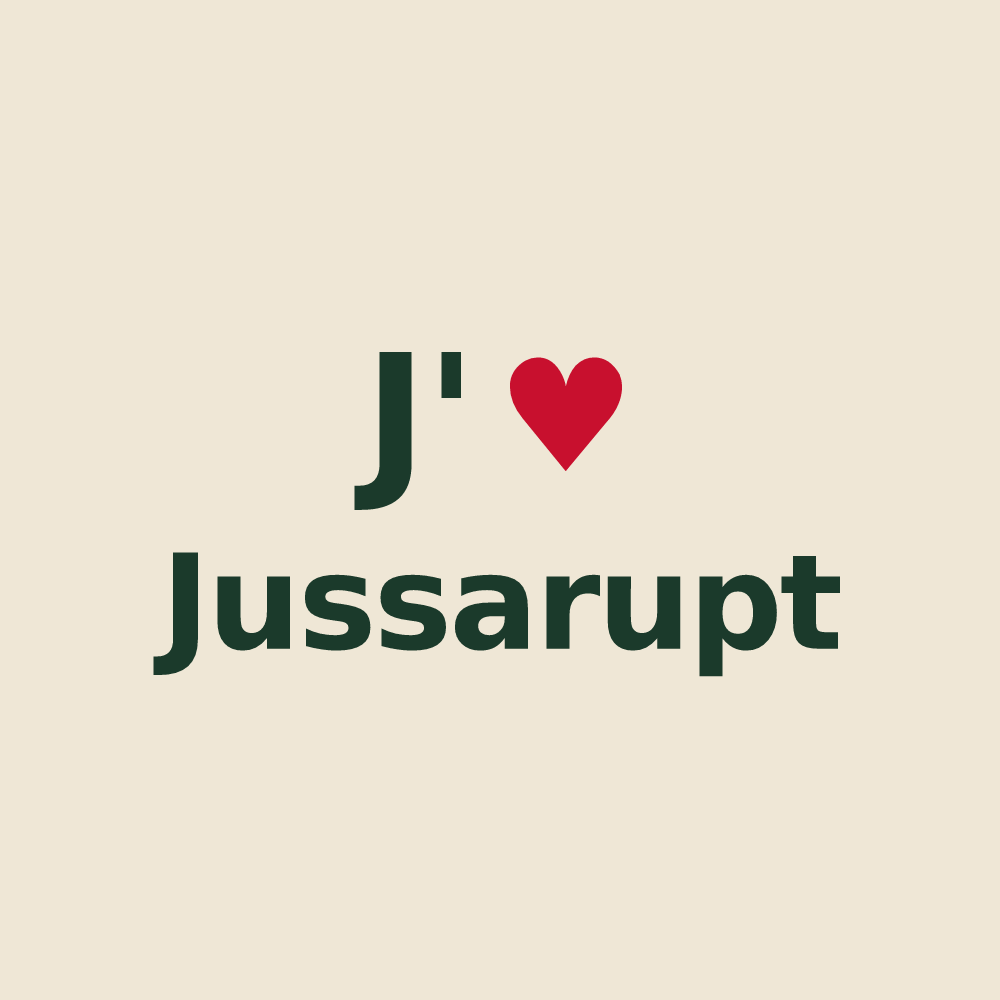Tote bag personnalisé Jussarupt — design J'aime Jussarupt