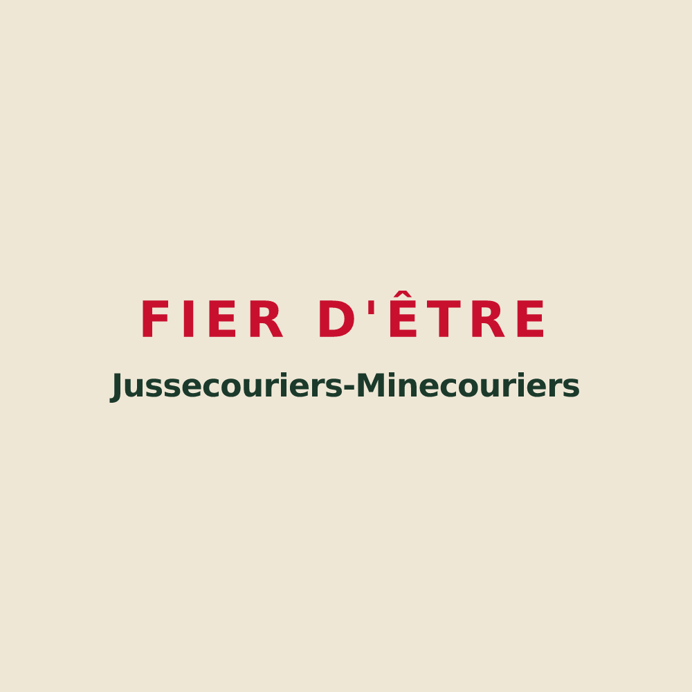 Tote bag « Fier d'être Jussecouriers-Minecouriers » — design pour Jussecourt-Minecourt
