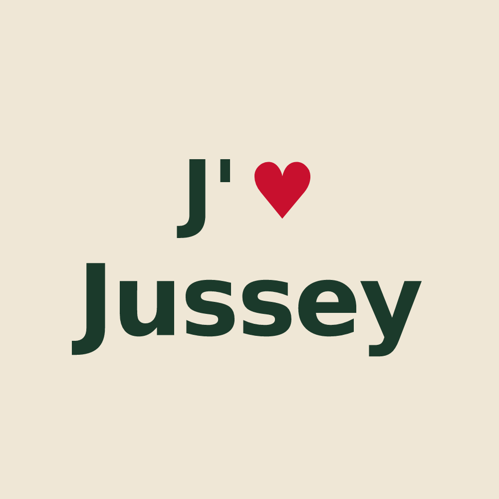 Tote bag personnalisé Jussey — design J'aime Jussey