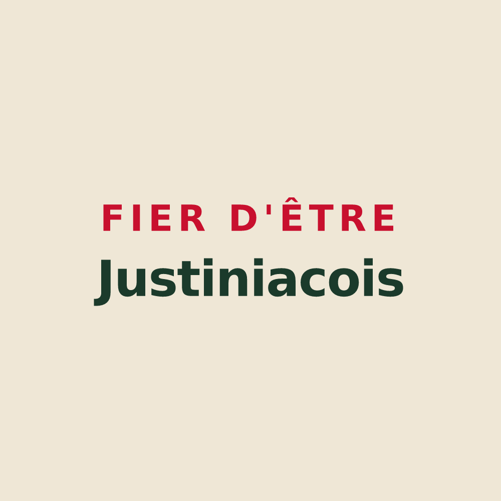 Tote bag « Fier d'être Justiniacois » — design pour Justiniac