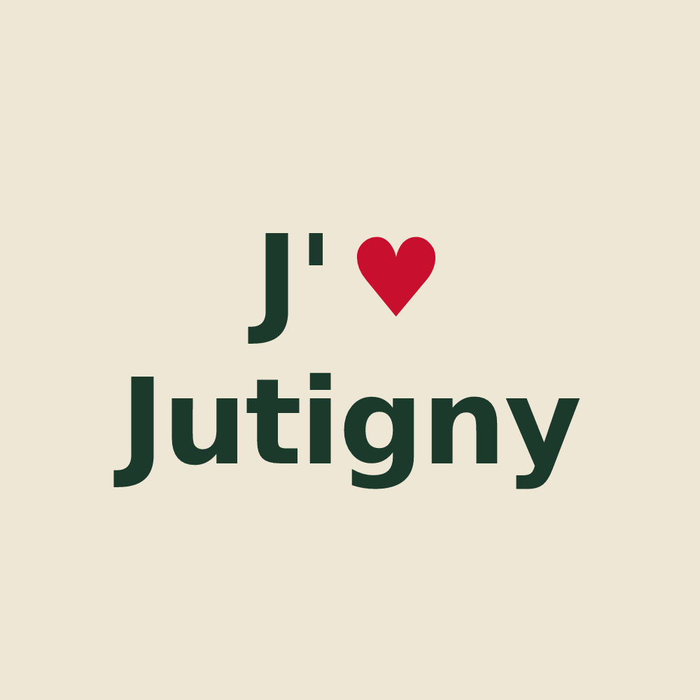 Tote bag personnalisé Jutigny — design J'aime Jutigny