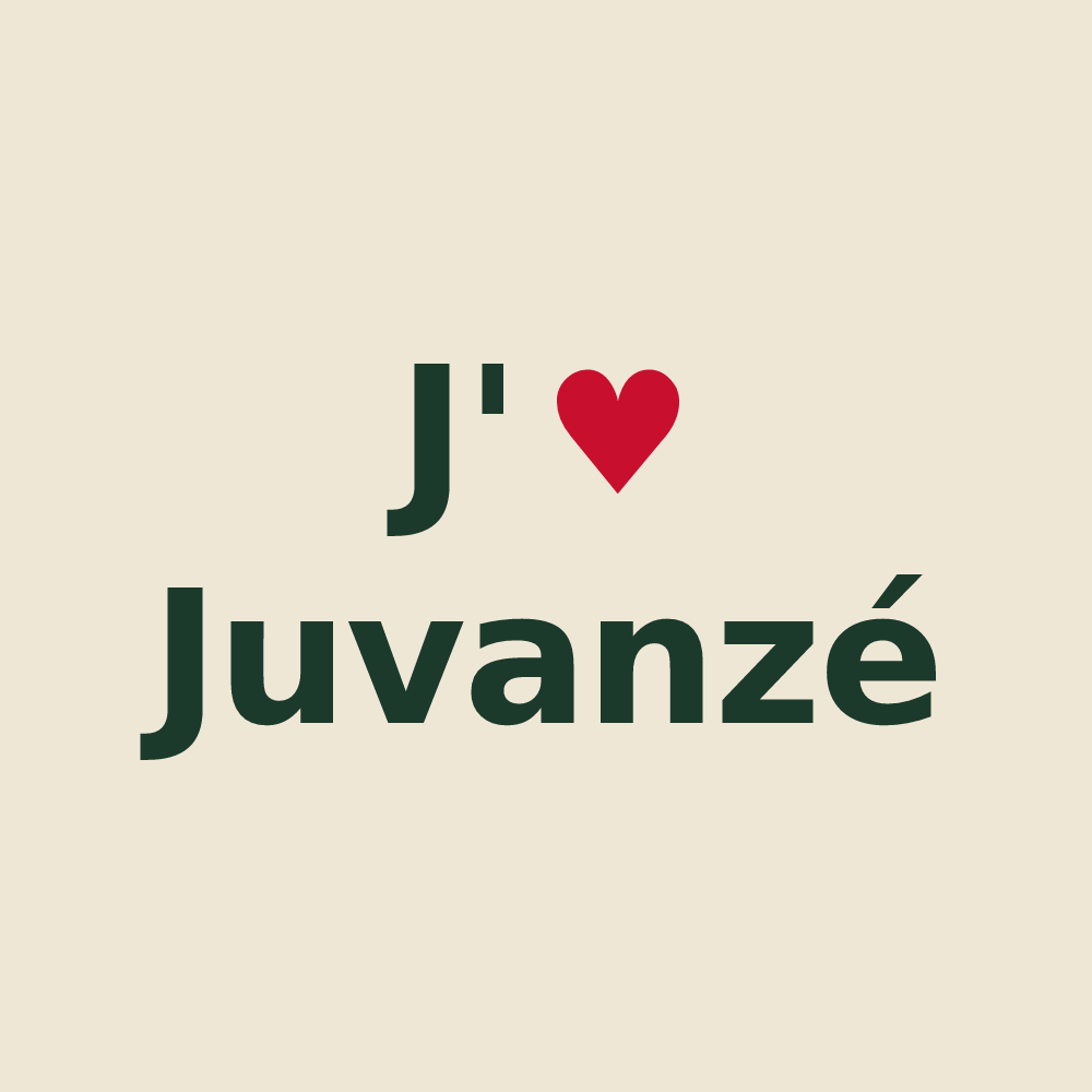 Tote bag personnalisé Juvanzé — design J'aime Juvanzé