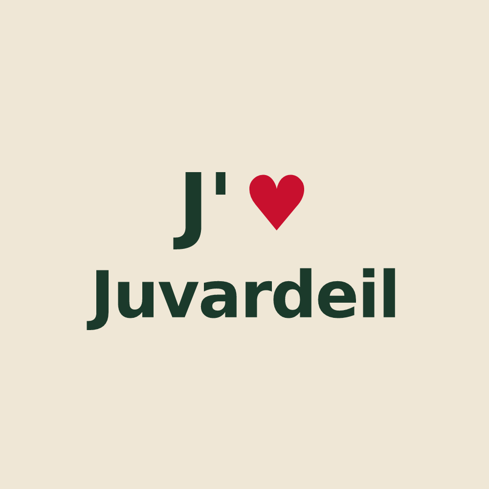 Tote bag personnalisé Juvardeil — design J'aime Juvardeil