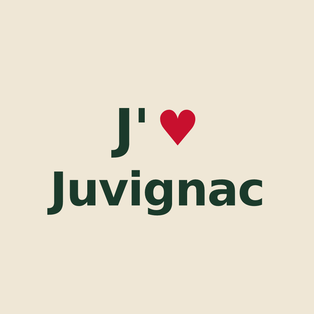 Tote bag personnalisé Juvignac — design J'aime Juvignac