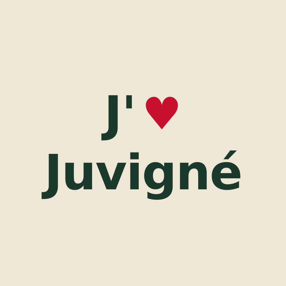 Tote bag personnalisé Juvigné — design J'aime Juvigné