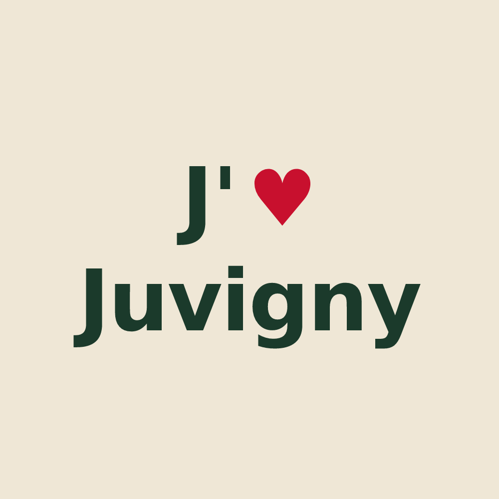 Tote bag personnalisé Juvigny — design J'aime Juvigny