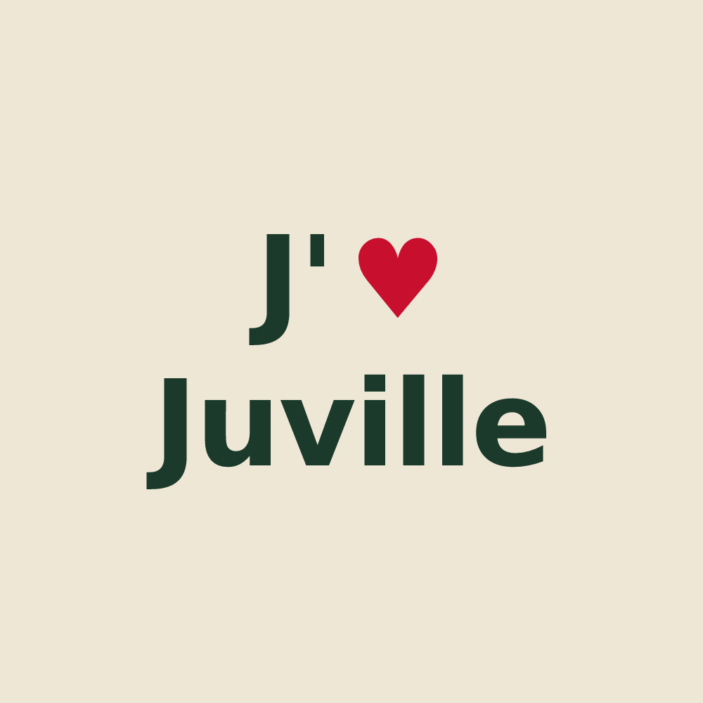 Tote bag personnalisé Juville — design J'aime Juville